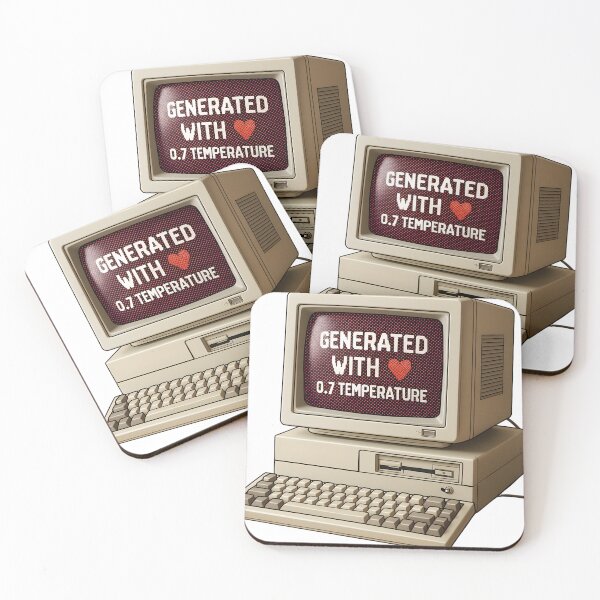 Item preview, Generated With ❤️ 0.7 Temperature – Retro AI Computer Aesthetic designed and sold by GiftLore Studio.