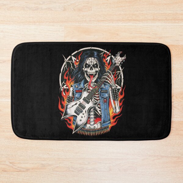 Item preview, Thrash Metal Skeleton - 80s Guitar Shredder designed and sold by CoffinsArt.