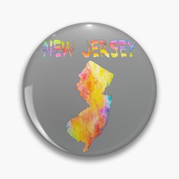 Item preview, Watercolor New Jersey State Map - Vibrant NJ Pride Gift designed and sold by mashmosh.