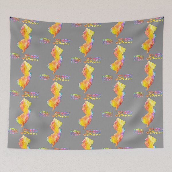 Item preview, Watercolor New Jersey State Map - Vibrant NJ Pride Gift designed and sold by mashmosh.