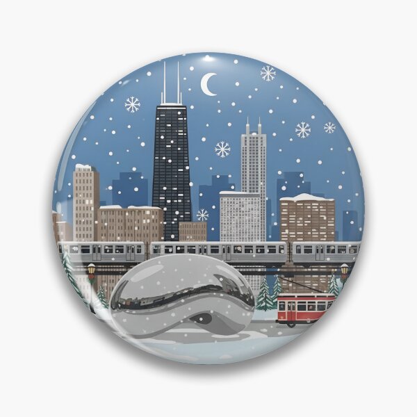 Item preview, Chicago Christmas Snow Globe designed and sold by Christian vibe.