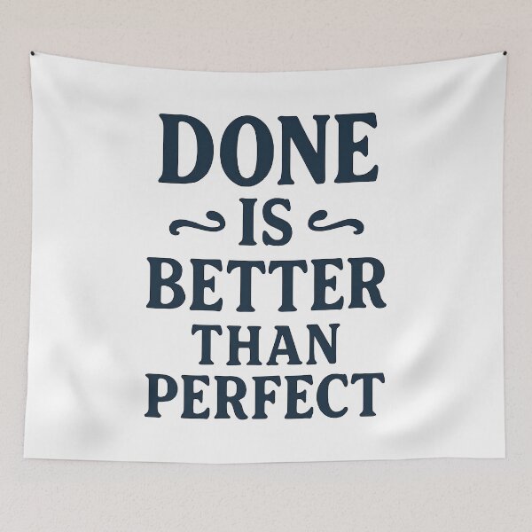Item preview, Done Is Better Than Perfect Motivational Quote Design. designed and sold by The-T-In-Retro.