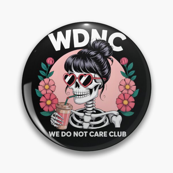 Item preview, WDNC We Do Not Care Club Skeleton designed and sold by shoppingtshirts.