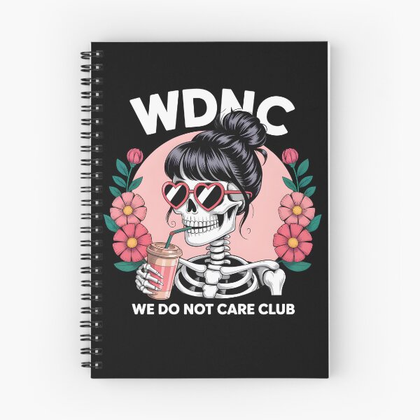 Item preview, WDNC We Do Not Care Club Skeleton designed and sold by shoppingtshirts.