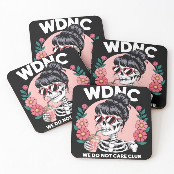 Item preview, WDNC We Do Not Care Club Skeleton designed and sold by shoppingtshirts.