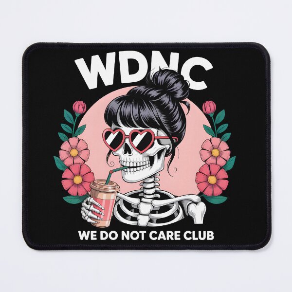 Item preview, WDNC We Do Not Care Club Skeleton designed and sold by shoppingtshirts.