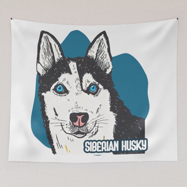 Item preview, Siberian Majesty: Blue-Eyed Power in Portrait Form designed and sold by ForeverPrintsOK.