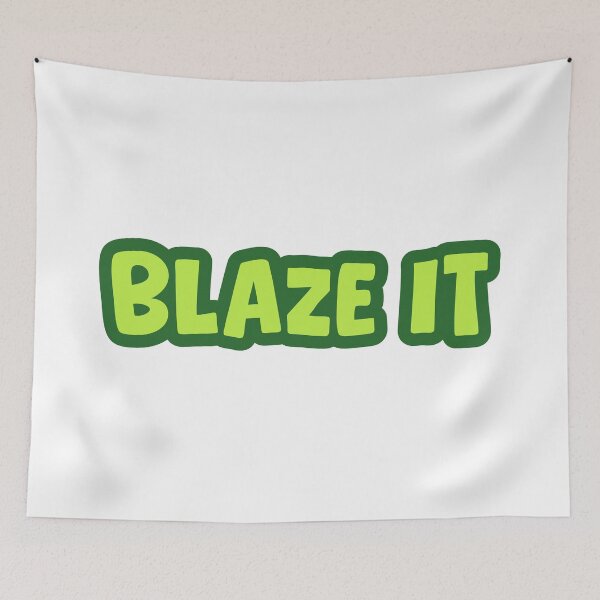 Item preview, Blaze It, Green Outline designed and sold by Memes N Lore .