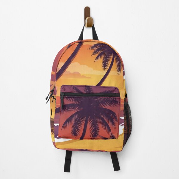 Item preview, Sunset Beach Tropical Palm Tree vector artwork designed and sold by Fateh-Kro ⭐⭐⭐⭐⭐.