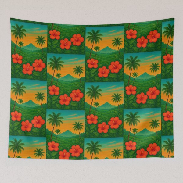 Item preview, Ceylon Luxe Tropical Garden – Floral Landscape Art designed and sold by Ceylon Luxe Collections.