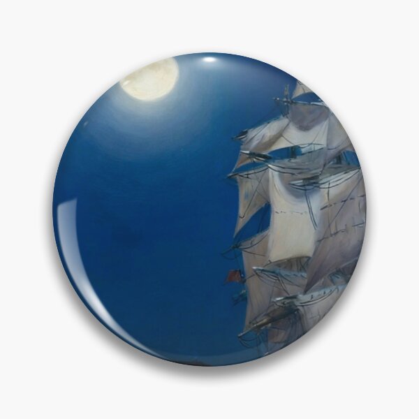 Item preview, Square Riged sailing ship leaving Javea Spain at night designed and sold by Mackenzie Moulton International Artist .