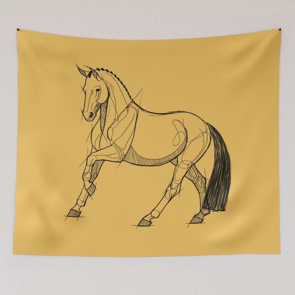 Item preview, Dressage Horse Sketch-Canter designed and sold by DappledMoon.