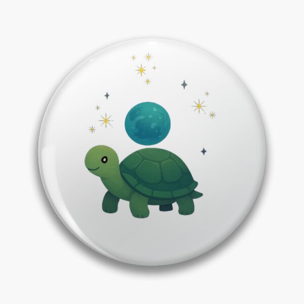 Item preview, Cosmic Turtle Guardian – Cute Space Animal Illustration designed and sold by ELVIN DESIGNS.