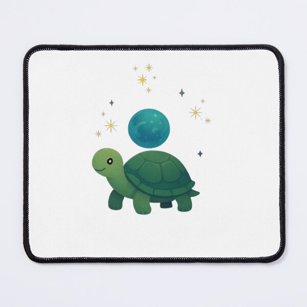 Item preview, Cosmic Turtle Guardian – Cute Space Animal Illustration designed and sold by ELVIN DESIGNS.