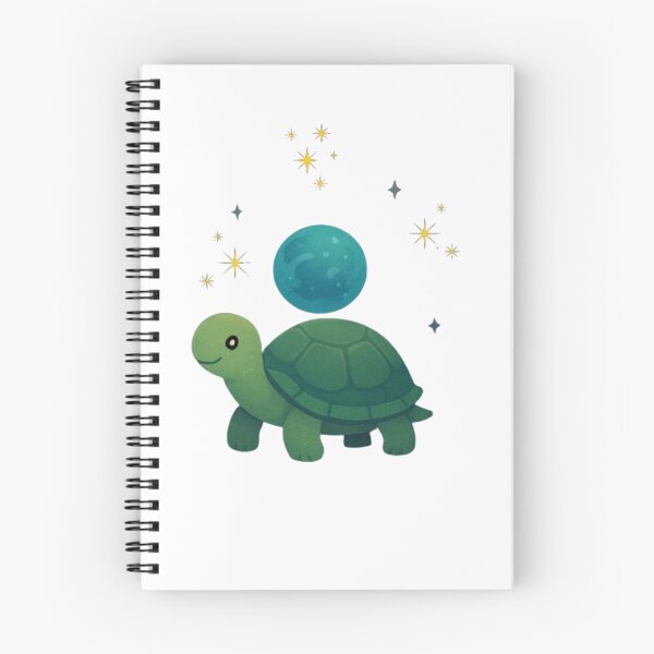 Item preview, Cosmic Turtle Guardian – Cute Space Animal Illustration designed and sold by ELVIN DESIGNS.