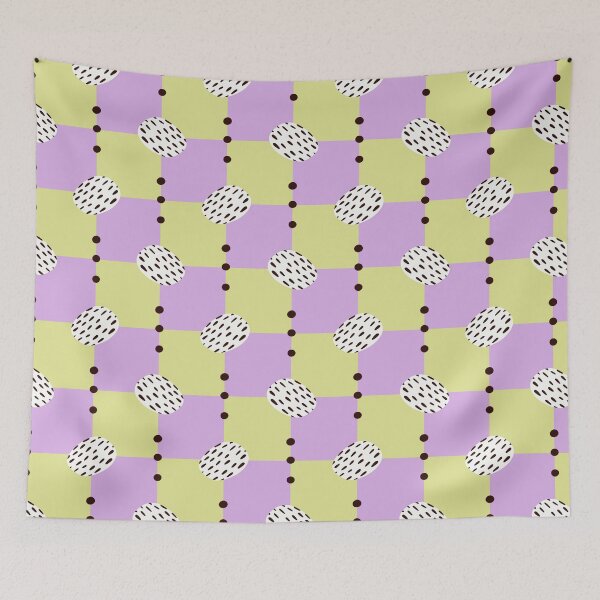 Item preview, Retro Checkerboard Pattern With Dotted Oval Shapes designed and sold by EL-Lebedenko.
