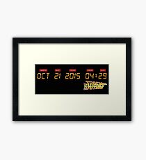 October 21, 2015 in DeLorean Numbers Framed Print