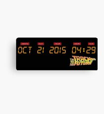 October 21, 2015 in DeLorean Numbers Canvas Print