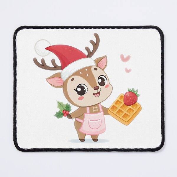 Item preview, Cute Christmas Reindeer with Waffle – Sweet Holiday Joy by Vivo Studio Reindeer with Cupcake – Sweet Christmas Magic by Vivo Studio designed and sold by VivoStudio.