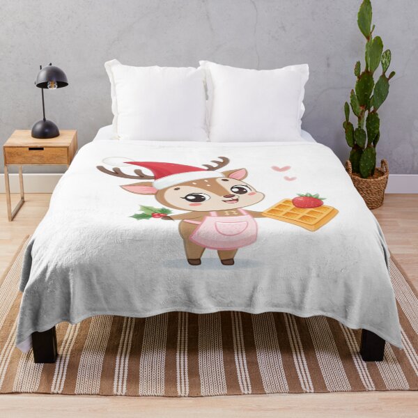 Item preview, Cute Christmas Reindeer with Waffle – Sweet Holiday Joy by Vivo Studio Reindeer with Cupcake – Sweet Christmas Magic by Vivo Studio designed and sold by VivoStudio.