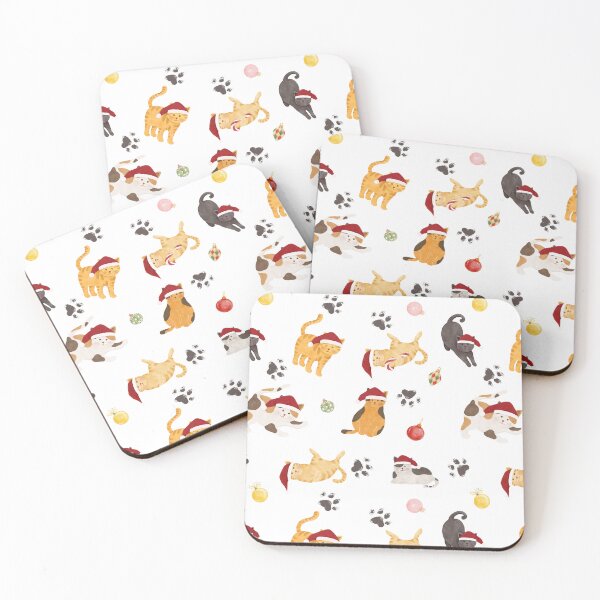 Item preview, Cute Holiday Cat Pattern designed and sold by Trueli0n.
