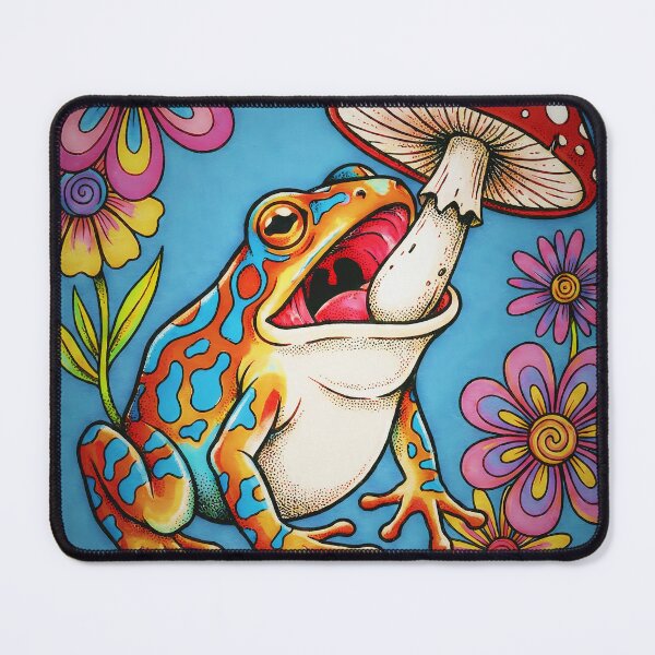 Item preview, Psychedelic Frog - Magic Mushroom Art designed and sold by CoffinsArt.