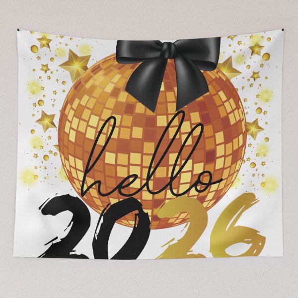 Item preview, Hello 2026 T-Shirt • Gold Disco Ball New Year designed and sold by FanshopMA.