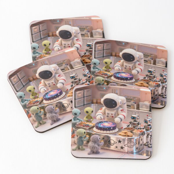 Item preview, Cosmic Kitchen Party Inside Space Station designed and sold by ArtComixHaven.