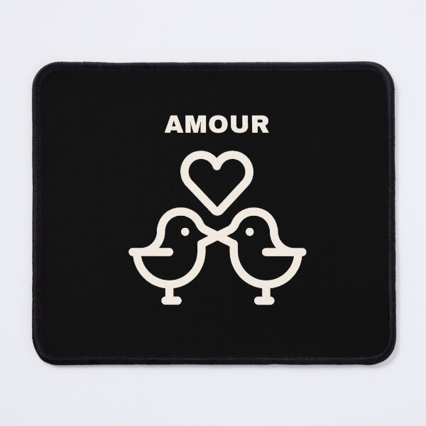 Item preview, AMOUR Minimalist Love Birds Design designed and sold by TalkTee Me.
