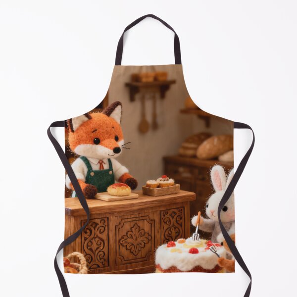 Item preview, Whimsical Woodland Bakery With Felted Animal Friends designed and sold by ArtComixHaven.