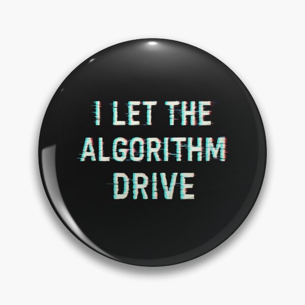 Item preview, I Let the Algorithm Drive – Glitch Tech Typography Quote designed and sold by GiftLore Studio.