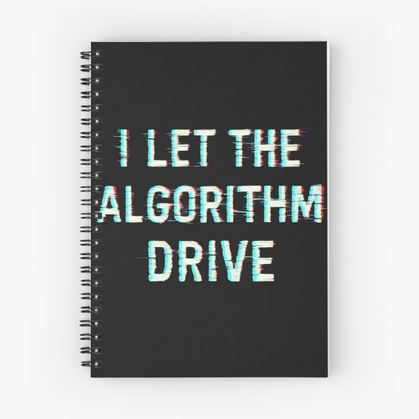 Item preview, I Let the Algorithm Drive – Glitch Tech Typography Quote designed and sold by GiftLore Studio.