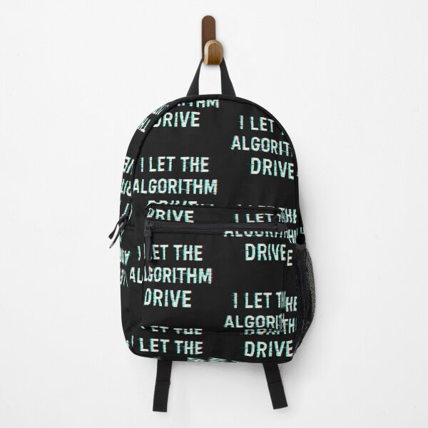 Item preview, I Let the Algorithm Drive – Glitch Tech Typography Quote designed and sold by GiftLore Studio.