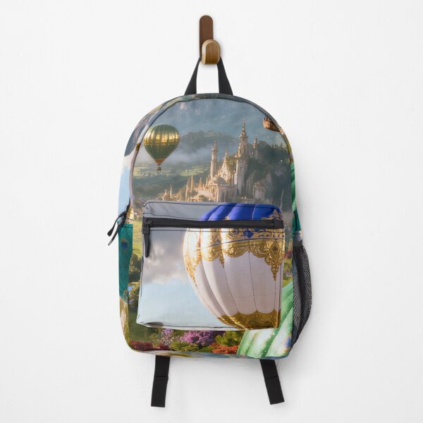 Item preview, Floating Balloons Over Enchanted Fantasy Valley designed and sold by ArtComixHaven.