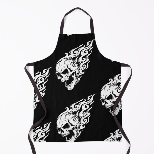 Item preview, Flaming Skull Dark Fire Art designed and sold by Skulls & Calaveras.