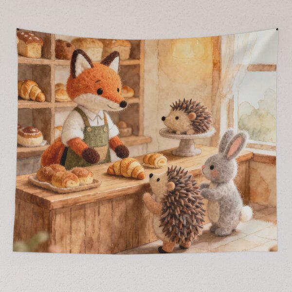 Item preview, Whimsical Woodland Bakery Friends designed and sold by ArtComixHaven.