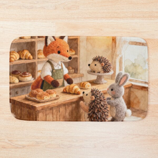 Item preview, Whimsical Woodland Bakery Friends designed and sold by ArtComixHaven.