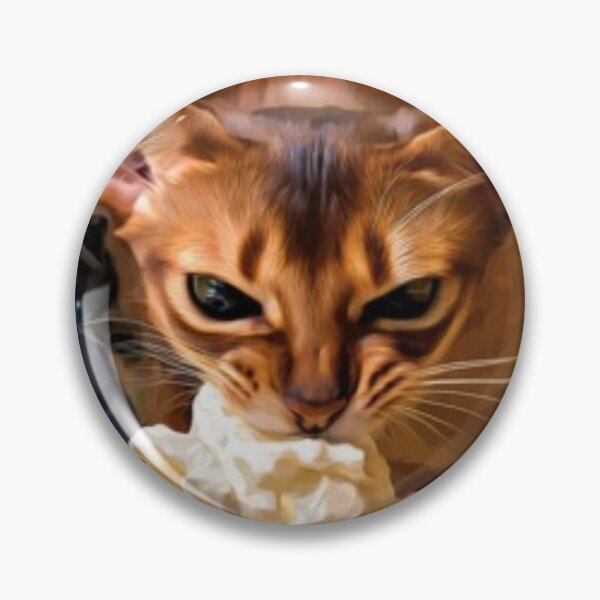 Item preview, Focused Cat and Pie – Artistic Illustration designed and sold by TreatLLC.