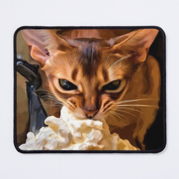Item preview, Focused Cat and Pie – Artistic Illustration designed and sold by TreatLLC.