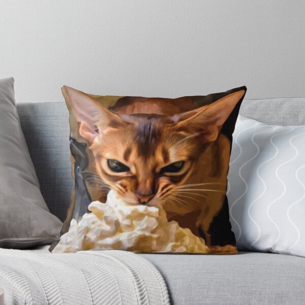 Item preview, Focused Cat and Pie – Artistic Illustration designed and sold by TreatLLC.