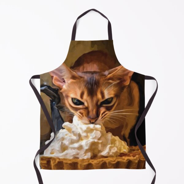 Item preview, Focused Cat and Pie – Artistic Illustration designed and sold by TreatLLC.