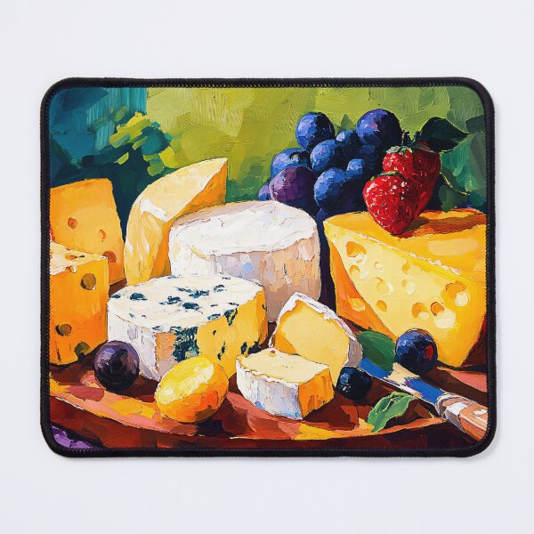 Item preview, A Colorful Cheese Platter with Grapes and Strawberries Celebrating Freshness and Visual Delight designed and sold by OlfactoART Studio.