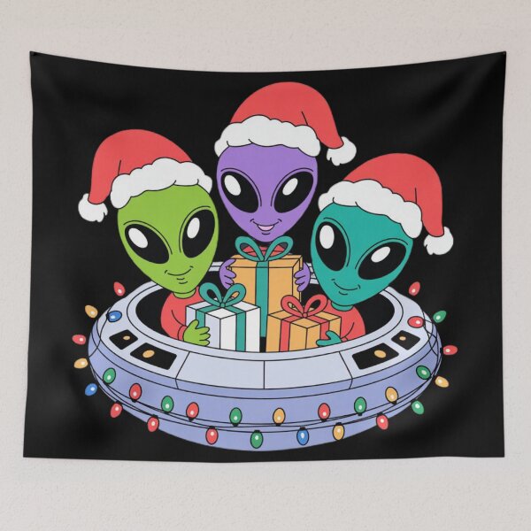 Item preview, Cute Aliens Christmas UFO Abduction Funny Holiday Gift designed and sold by DailySparks.