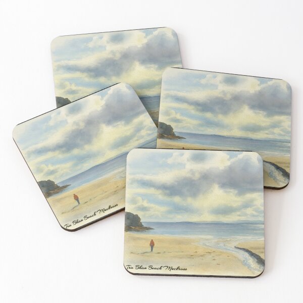 Item preview, Tra Bhan Beach Muckross Kilcar Co Donegal Watercolor designed and sold by OliDesigns.