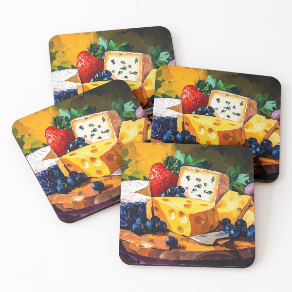 Item preview, A Vibrant Spread of Cheeses, Berries and Grapes Celebrating Color, Texture and Culinary Delight designed and sold by OlfactoART Studio.