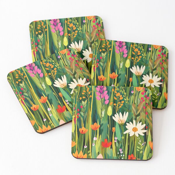 Item preview, Vibrant Colorful Flowers And Leaves In Garden Artwork designed and sold by DEC02.