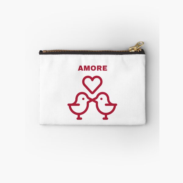 Aperçu de l'œuvre AMORE Design minimaliste d'oiseaux amoureux créée et vendue par TalkTee Me.