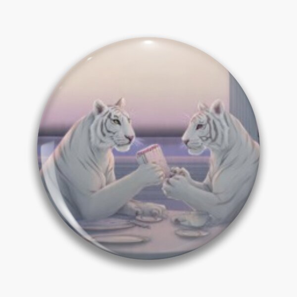 Item preview, White Tigers Tea Party – Artistic Illustration designed and sold by TreatLLC.