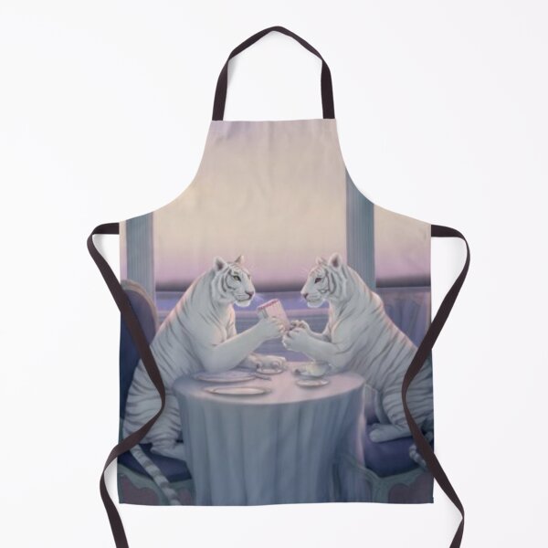 Item preview, White Tigers Tea Party – Artistic Illustration designed and sold by TreatLLC.