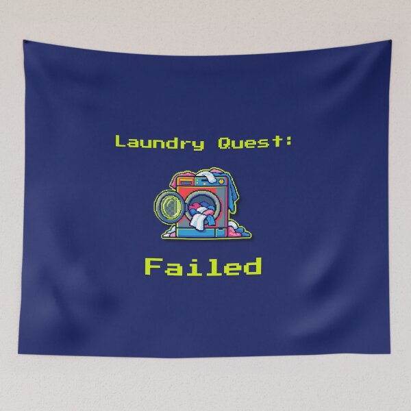Item preview, Laundry Quest Failed – Retro Pixel Art Gaming Style designed and sold by MadeInNapTime.